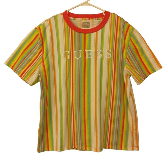 Guess Other - Vintage Guess rainbow striped shirt, EUC